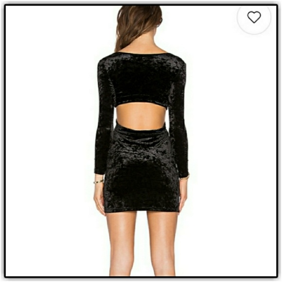 NWT Revolve Blue Life Black Velvet BB Dress - Picture 3 of 8